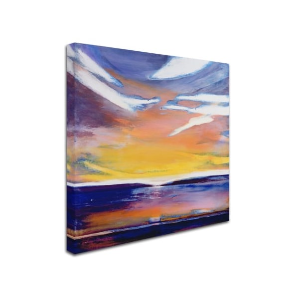 Lou Gibbs 'Evening Seascape' Canvas Art,18x18